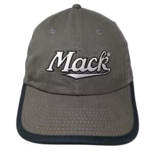 Mack Baseball Cap Green Black One Size Hat Embroidered Bulldog Mascot Slideback